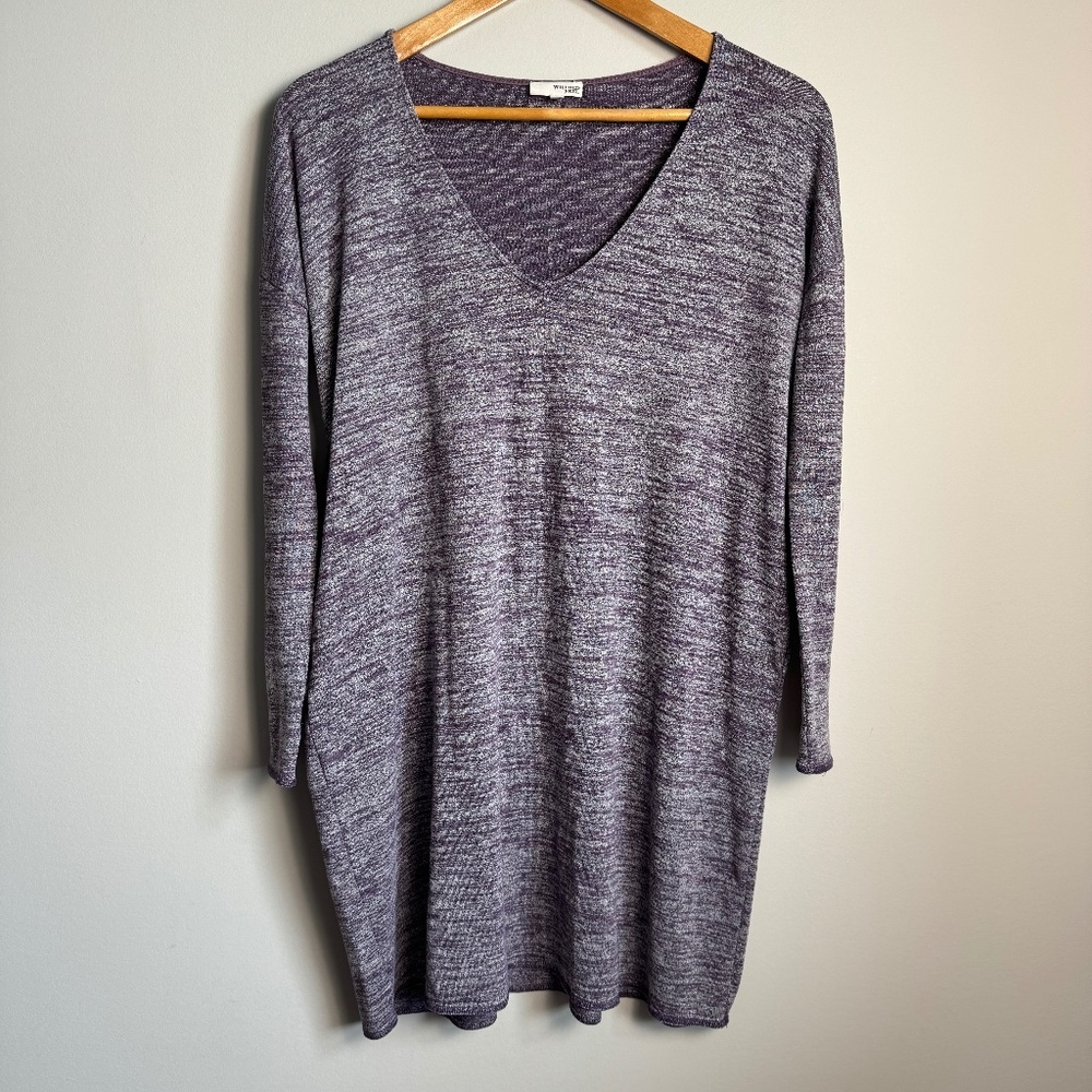 Wilfred Free Women's Long Sleeve Lightweight‎ Oversized Sweater Dress Purple S